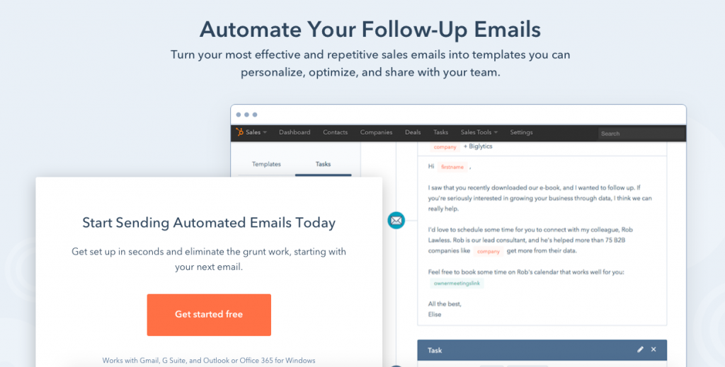 automating follow up emails with hubspot