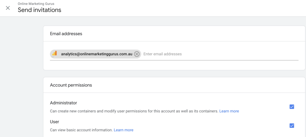 GTM add user GTM add user