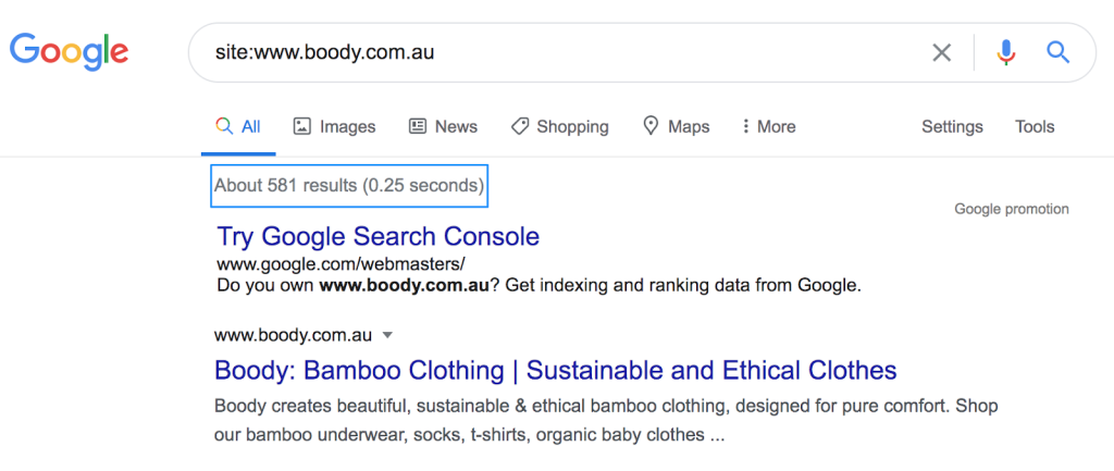 Check Google Index Of Website - OMG