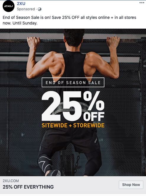 2xu facebook ad