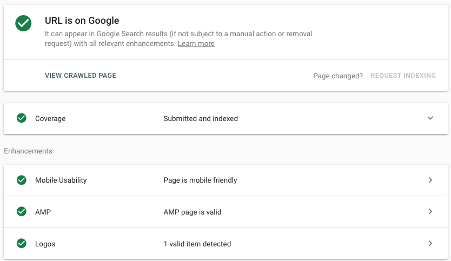 Check URL indexation in GSC