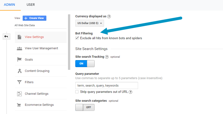 Bot Filtering in GA4