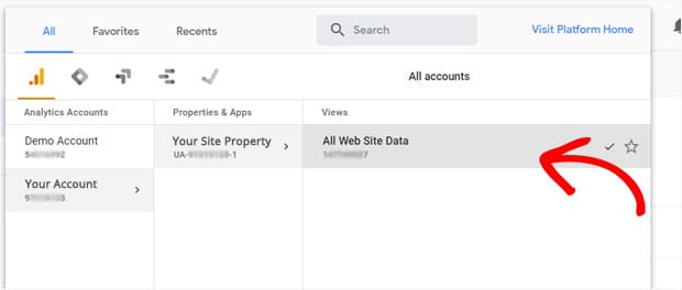 All Website Data in Google Analytics