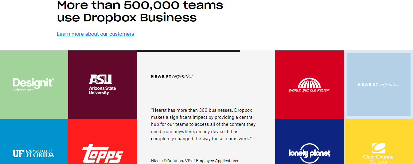 dropbox landing page 2