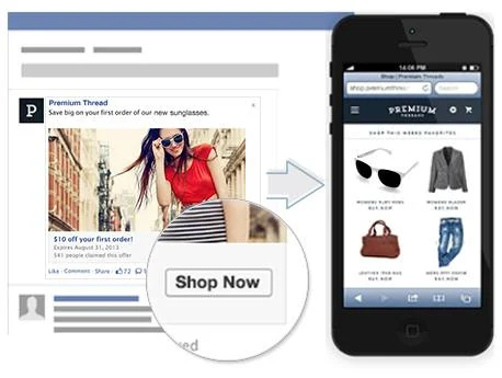 Image showing the different Facebook ad types