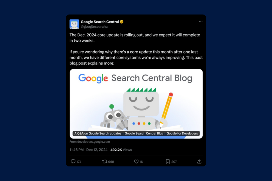 Google December 2024 Core Update Google December 2024 Core Update - by OMG