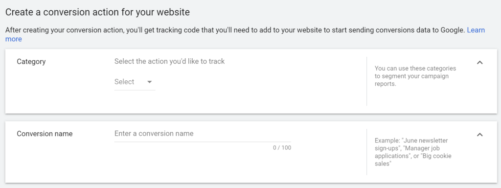 Setting Up Google Analytics Tracking And Creating A Conversion Action for your website - OMG 