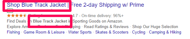 Displaying Digital ad title matches content