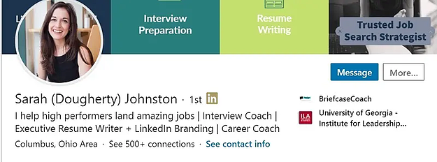 Image showing an example of a profile picture on linkedin