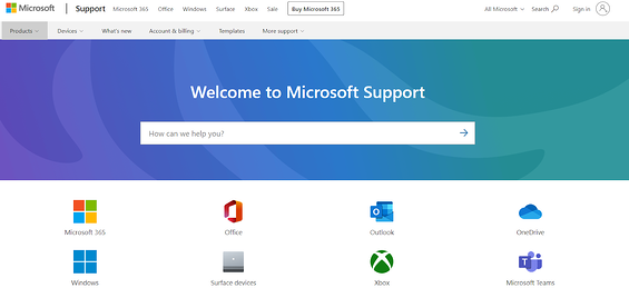Image showing an example from Microsoft's faa page