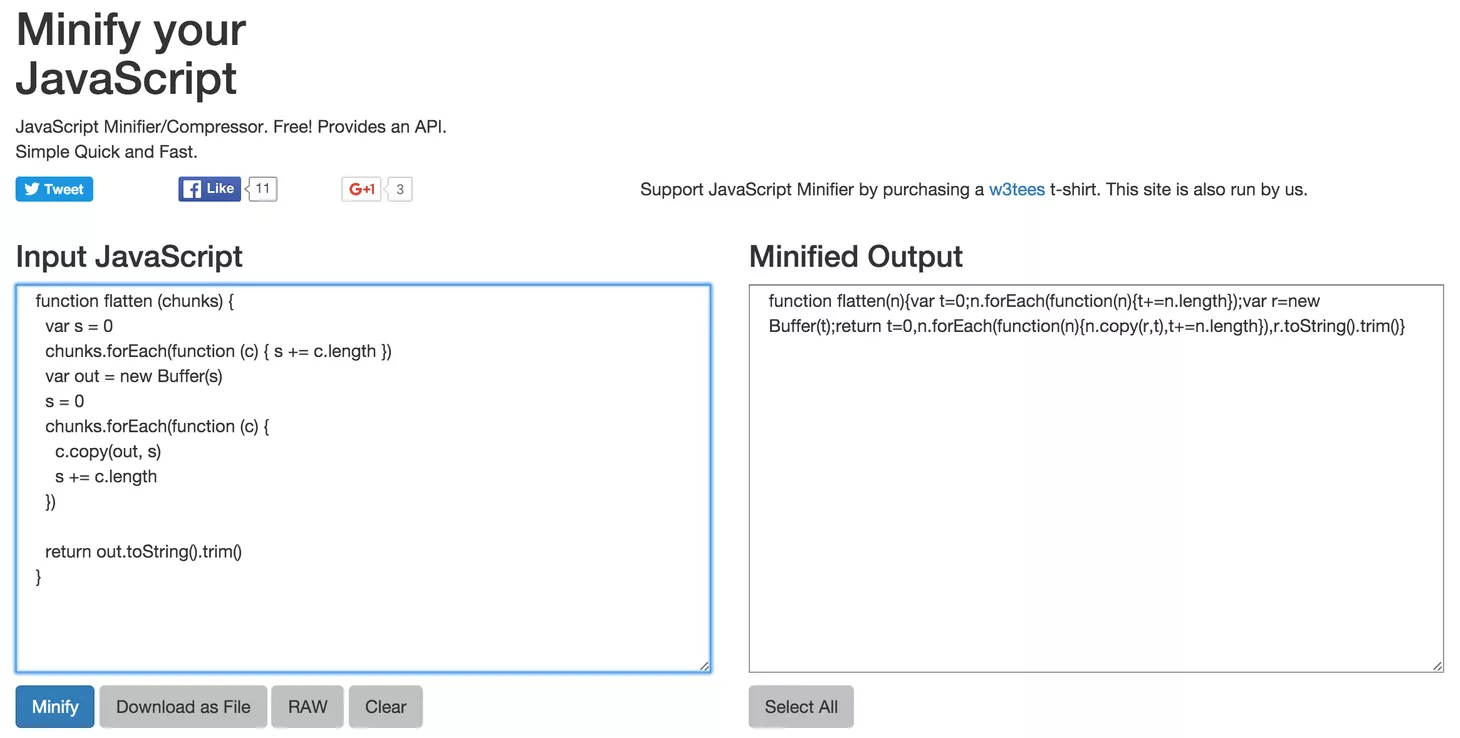 Minify Your Javascript