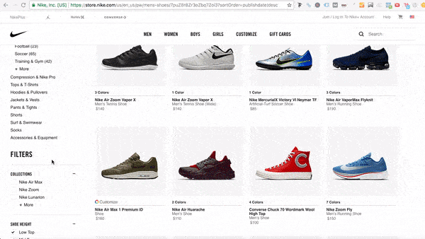 Nike Website