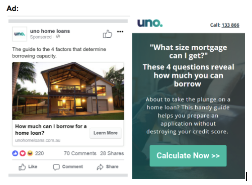 Paid Media Facebook Ad Example