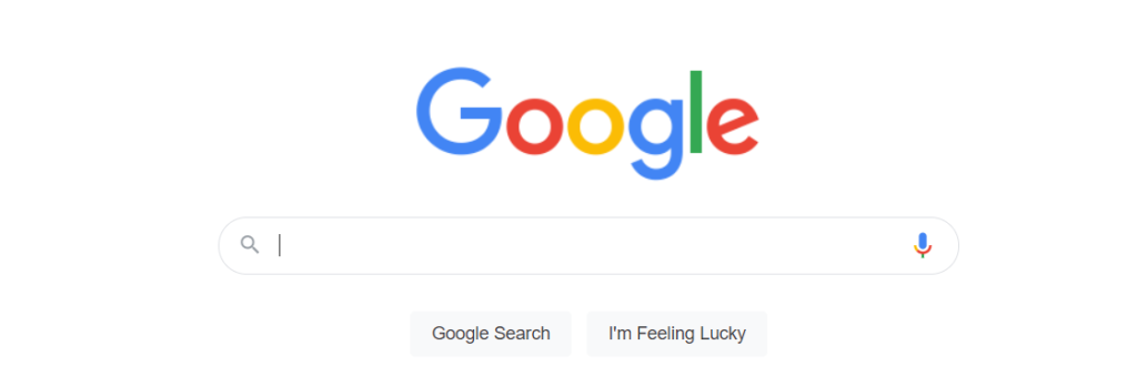 Google homepage search bar