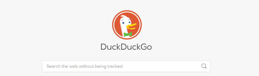DuckDuckGo Homepage Search Bar