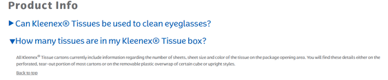 Image showing an example of a product info