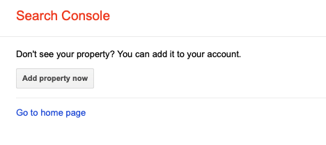 Google Search Console add property