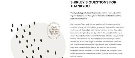 Shirley's questions for thankyou