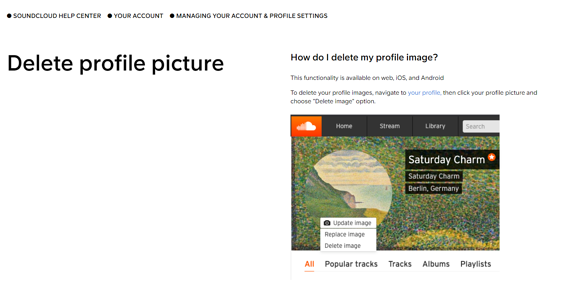 Soundcloud FAQ Pages