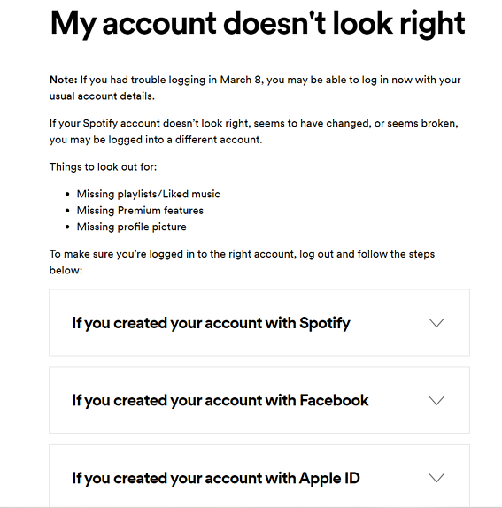 image of a spotify faq