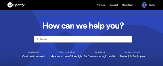 Spotify FAQ Pages