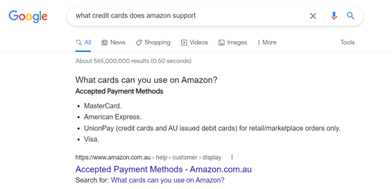 Image showing an example of structured data