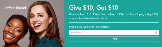 Give $10 Get $10 Call To Action CTA - OMG