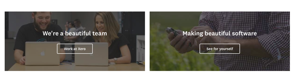 CTA examples from Xero