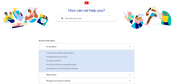 Image showing an example from YouTube