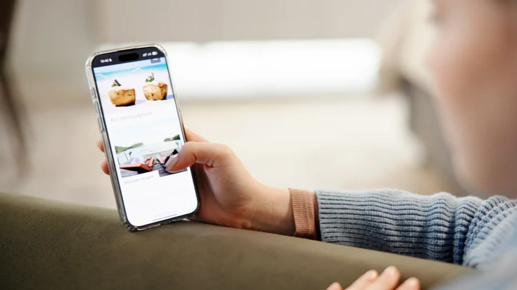 User browsing a mobile-first ecommerce website on a smartphone