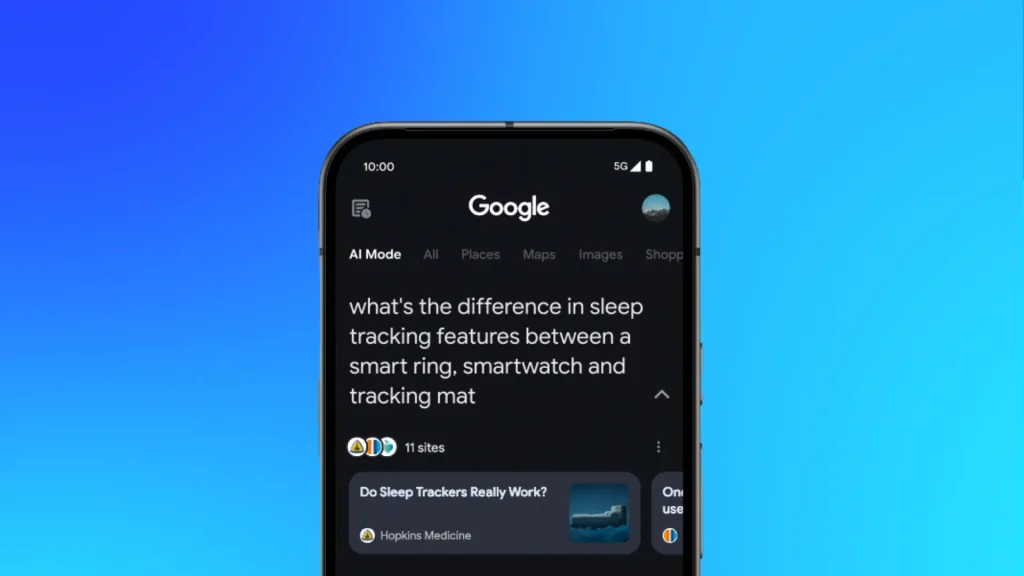Google AI Mode interface showing Direct Offers Ads and Universal Commerce Protocol, highlighting AI-driven ecommerce and agentic commerce in digital marketing