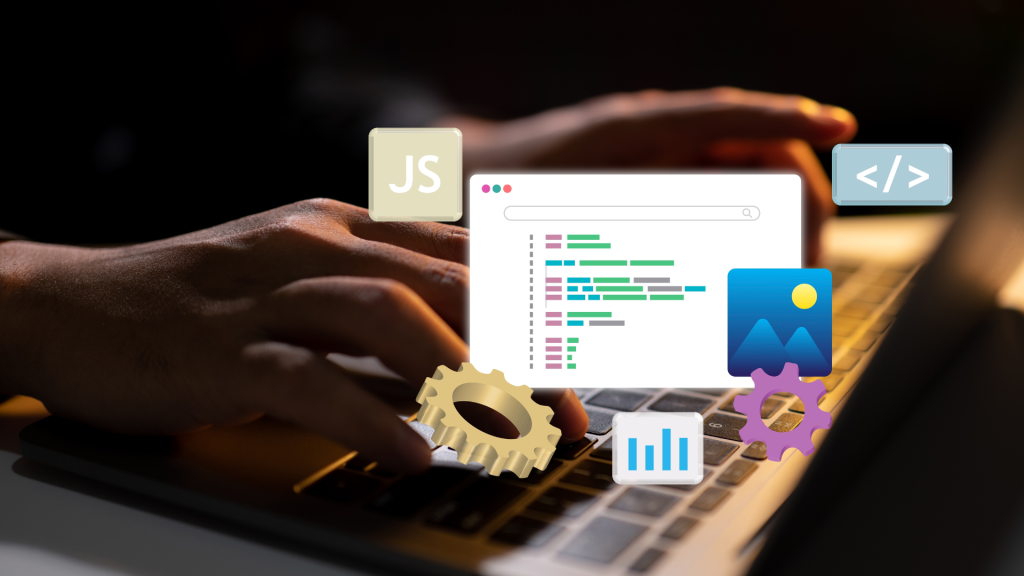 Developer analysing website code during a technical SEO audit, highlighting performance optimisation, crawlability and site structure improvements
