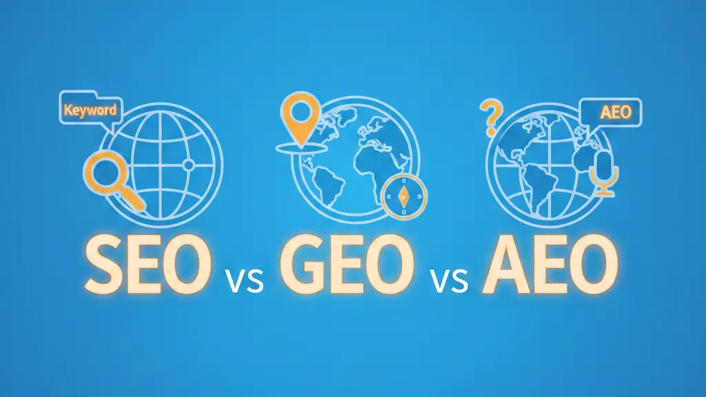 SEO, GEO and AEO differences explained