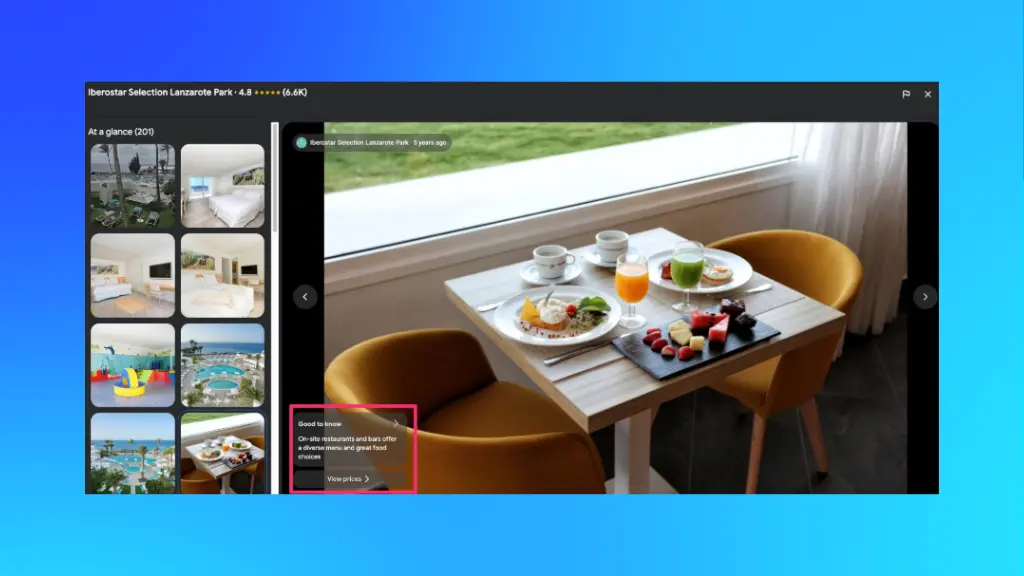 Goog to know added to Local Hotel photos