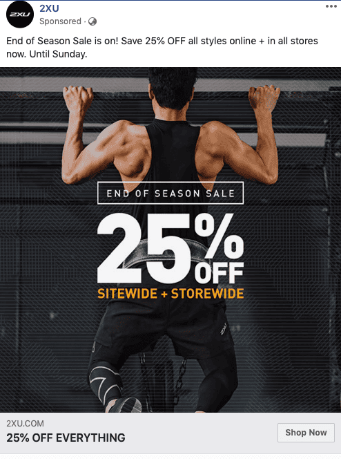 2xu facebook ad