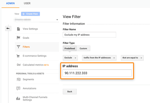 Google Analytics IP Address Field