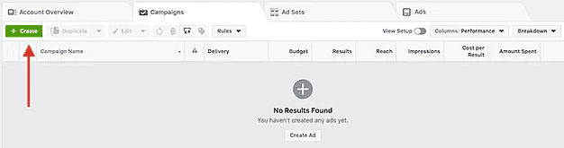 Image showing how to create a new ad campaign