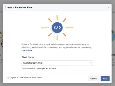 Facebook Pixel Creation