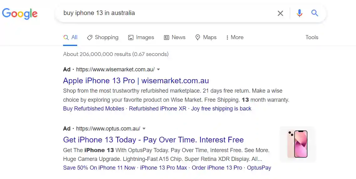 iphone 13 serp