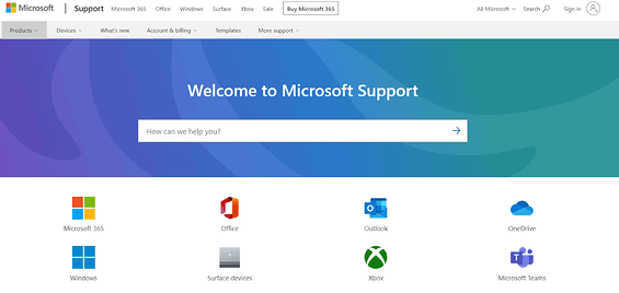 Image showing an example from Microsoft's faa page