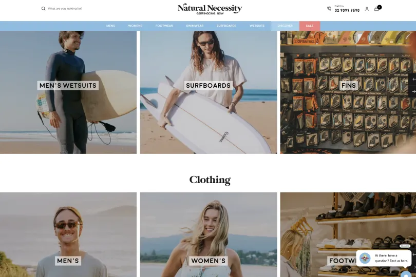 Natural Necessity surfboards and surfwear range SEO case study by Online Marketing Gurus