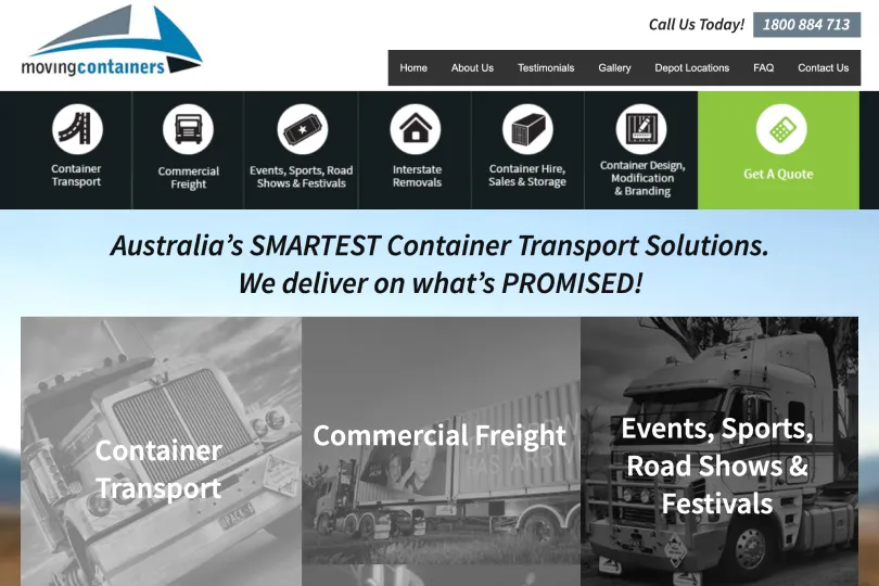 MovingContainers moving and storage service digital marketing case study by Online Marketing Gurus