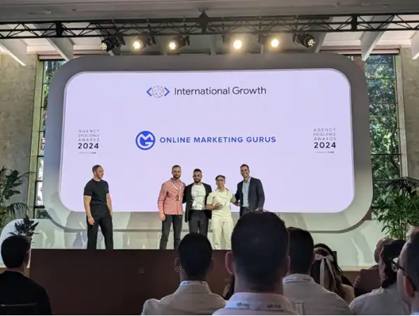 Online Marketing Gurus Wins International Growth Category at Google Agency Excellence Awards 2024