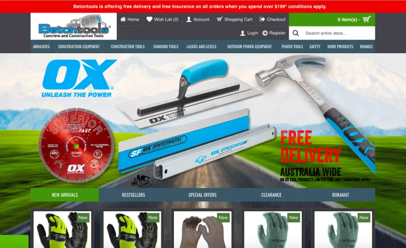 Beton Tools concrete and construction equipment range SEO case study by Online Marketing Gurus