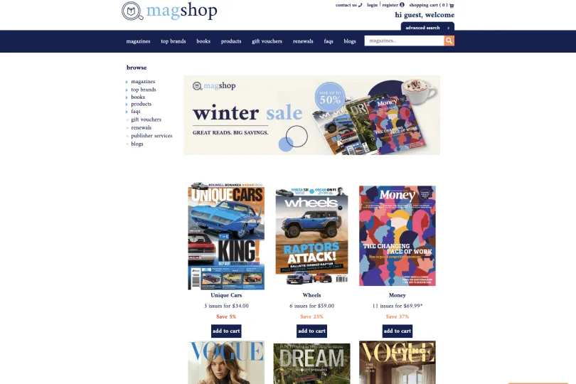 MagShop magazine subscriptions and gift range SEO case study by Online Marketing Gurus