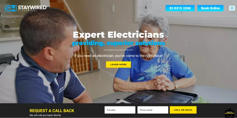Stay Wired Electrical electrician services SEO case study by Online Marketing Gurus