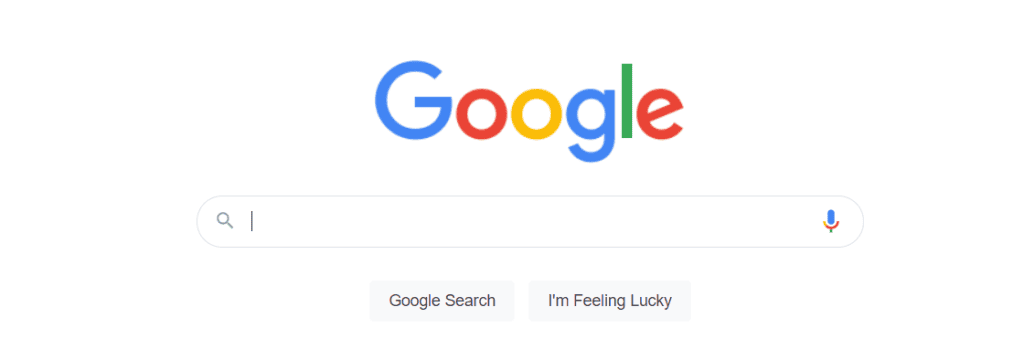 Google homepage search bar