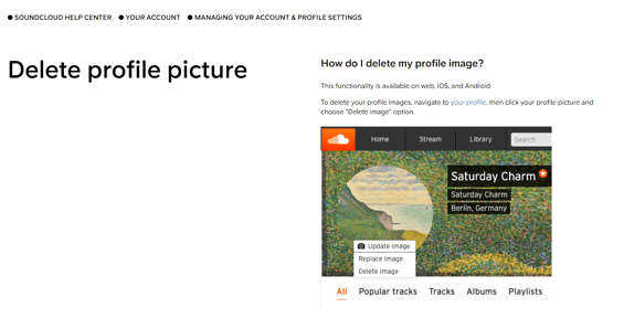 Soundcloud FAQ Pages