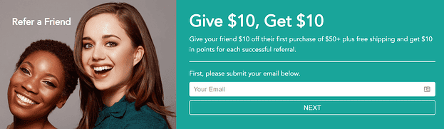 Give $10 Get $10 Call To Action CTA - OMG