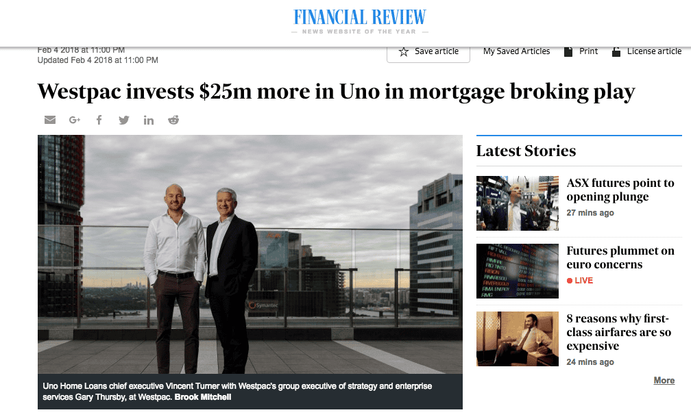 Westpac Financial Review quiz